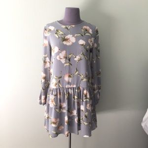Floral drop waist shift dress, size Small